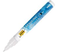 Mevronisshop-18160 - Solo Goya Masking Marker Marqueur De Masquage À Pointe Fine Largeur De Trait 1 À 2 Mm Gomme De Masquage Amovible En Forme De Marqueur, Lignes Précises Aux Contours Nets, Bleu