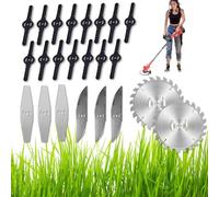 MEVRONISSHOP-23pcs Accessoires Lame, Coupe Bordure Lame de Rechange, Lames de Rechange en Métal, Lames de Rechange Pour Coupe, Lame en Métal Accessoires Utilisés pour Débroussailleuse à Batterie