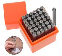 Mevronisshop-37pièces Lettre À Frapper 3mm Poincon Metal A Frapper Lettres Et Chiffres À Frapper, Tampon Alphabet Pour Argile A-Z Et 0-9 Kit De Poinçons Métal Et En Cuir