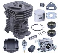 Mevronisshop-38 Mm Cylindre Piston Kit Carburateur Pour Husqvarna 136 137 141 142 530071345 530071987 Tronçonneuse Avec Joint Huile