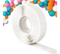 Mevronisshop-500pcs Colle Ballon, 1 Rouleaux Colle Ballon, Pastilles Adhésives Double Face Pour Ballon, Amovible Autocollant Point Adhésif, Ruban Autocollant