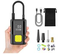 Mevronisshop-6000mah Mini Pompe À Air Électrique¿Compresseur À Air Portatif Gonfleur Pneus Sans Fil 150psi Avec Écran Lcd Numérique¿Pompe À Air Rechargeable Pour Voiture, Vélo, Moto, Scoote, Balle (N