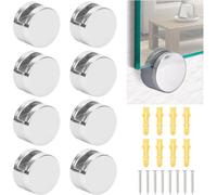 Mevronisshop-8 Pièces Miroir Clips En Alliage De Zinc, Support Mural Pour Miroir Et Verre De 3-7mm D'épaisseur, Avec 8 Vis En Acier Inoxydable Et 8 Chevilles
