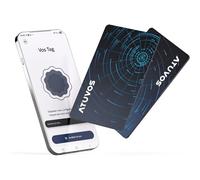 MEVRONISSHOP-Air Tag Traceur Lot de 2 Système Double, Wallet Tracker Carte Ultra-Fin Compatible avec iOS Apple et Android Google Localiser App, Localisateur Intelligent pour Portefeuille/Valise/Sac/B