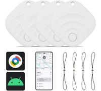 MEVRONISSHOP-Android Tracker, Air Smart Tag Compatible avec Google Find My (Android Seulement), Traceur pour clés, Bagages, Valise, Portefeuille, 4 Pack