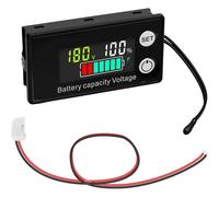 MEVRONISSHOP-Batterie 12V, 24V, 36V, 48V, 60V, 72V, 84V, Indicateur de batterie, Jauge de Tension Numérique LCD, Voltage DC 8-100V, Moniteur de Capacité de Batterie avec Fonction Alarme
