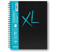 Mevronisshop-Canson Xl Art Book - Carnet Spiralé 68 Pages - Papier Aquarelle - Grain Fin - 14,8 X 21 Cm - 300g/M² - Blanc