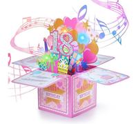 Mevronisshop-Carte Anniversaire Femme 18 Ans - Carte De Voeux Musicale 3d Pop Up, Cadeau De Joyeux D'anniversaire Fille, Idéal Pour Les Maman, Ami, Mère, S?Ur, Petite Amie, Compagnon, Fête De Famille