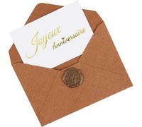 Mevronisshop-Carte Anniversaire, Joyeux Anniversaire Avec Cachet Cire Et Enveloppe, Carte Happy Birthday, Carte De V?Ux D¿Anniversaire Pour Homme Et Femme