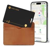 MEVRONISSHOP-Carte Tracker Portefeuille Rechargeable, Traceur de Bagages Ultra-Mince, Charge sans Fil, Carte de Suivi Bluetooth (Uniquement pour iOS, Apple Find My), Étiquette GPS Anti-Perte pour Pas