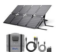 MEVRONISSHOP-Chargeur Solaire Pliable 60W, Panneau Solaire Portable ETFE QC3.0+PD45W+CC Sortie 22,2VIP68 étanche et Support d'anglepour Camping, Compatible avec Smartphone Tablette Station d'aliment