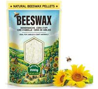 Mevronisshop-Cire D'abeille Blanche 200g/908g/2.2kg/4.5kg/9kg - Pastilles De Cire D'abeille Naturelle Pour La Fabrication De Bougies Et Projets Diy. Idéale Pour Créer Des Bougies Artisanales.