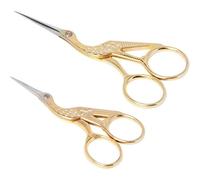 Mevronisshop-Ciseaux À Broder, Lot De 2, Ciseaux À Coudre Pour Petite Grue, Acier Inoxydable, Style Vintage,Pour Broderie, Aiguille, Couture, Bricolages Et Utilisation Quotidienne (Or, 3,6 Pouces + 4