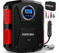 Mevronisshop-Compresseur 12v Portatif, Gonfleur Pneus Voiture & Vélo, Jauge Numérique Auto Stop, Lumière Led, Pompe Air Rapide Pour Garage & Urgences