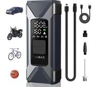 Mevronisshop-Compresseur À Air Portatif 7500mah, 11 Bar/160 Psi Gonfleur Pneus Voiture, 4 Unités Bar, Psi, Kpa, Kg/Cm, Pour Voiture, Moto, Vélo, Ballon, Lampe D'urgence & Batterie Externe Mobile - T1