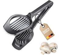 Mevronisshop-Coupe Fruits Et Champignons Champion Black Edition ¿ Trancheuse Précise Pour Champignons, Kiwis Et Fraises ¿ Anthracite