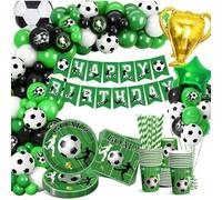 Mevronisshop-Decoration Anniversaire Foot Vaisselle Football Kit, Vaisselle De Fête Pour Enfant Garçons