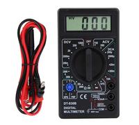 MEVRONISSHOP-DT-830B Multimètre Numérique AC DC Testeur de Tension Amp Volt Ohm Testeur avec écran LCD, Mesure la Tension, le Courant, la Résistance, le Transistor (DT-830B noir)