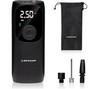 Mevronisshop-Dunlop Mini Compresseur Batterie Pompe À Air Électrique 150psi - Universel Et Usb C - Affichage Numérique - Lampe Led - Noir