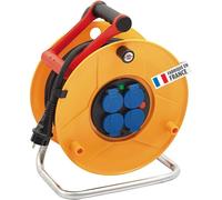 MEVRONISSHOP-Enrouleur de câble Standard Pro 25m (IP44, Cablepilot), Fabrication Française 1206941 Jaune/Noir
