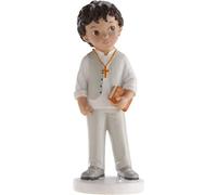 Mevronisshop-Figurine De Décoration Première Communion Pour Garçon Bruno - 16,6 Cm, Décoration Pour Gâteau De Communion, Cake Topper Apte Au Contact Alimentaire