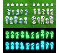 Mevronisshop-Figurine Kodama En Résine, 30 Résine Princesse Mononoke Figurine,Luminous Kodama,Lumineux Figurines Elfes Des Arbres,Arbre Elfe,Kodama Phosphorescent,Pour Micro Paysage Jardin Patio (Ble