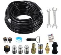 MEVRONISSHOP-Furet Déboucheur Canalisation Kärcher 10M ¿ adapté à K2-K7 & Bosch, 5800PSI Haute Pression, Kit Pro avec 4 Buses Kärcher & Adaptateurs pour Égouts, Gouttières, Canalisations