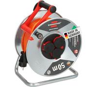 MEVRONISSHOP-Garant S V2 Enrouleur de câble IP44 50 m (fabriqué en Allemagne, câble noir, tôle d'acier, utilisation à court terme en extérieur)