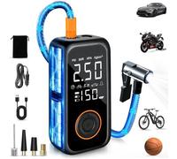 Mevronisshop-Gonfleur Pneus Voiture Sans Fil, 8000mah Mini Compresseur À Air Portatif, 150psi Pompe A Velo Electrique Avec Écran Lcd Numérique Et Lampe De Poche Led,Gonfleur Pneu Pour Vélo,Voiture,Mo