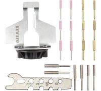 MEVRONISSHOP-Kit d'affûtage de tronçonneuse 20 pièces - Limes diamantées - Guide d'angle pour perceuse, tronçonneuse, Lame et Tondeuse à Gazon