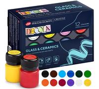 Mevronisshop-Kit De Peinture Pour Porcelaine - 12x20ml Permanent Pour Verre Et Céramique - Haut Pouvoir Couvrant Sur Les Surfaces Foncées - Fabriqué Par Nevskaya Palitra
