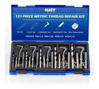 Mevronisshop-Kit De Réparation De Filetage 131 Pièces M5 M6 M8 M10 M12 Métrique Helicoil Inserts Avec Boîte De Rangement Bleu