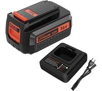 MEVRONISSHOP-LBXR36 36V 40V 2.5Ah Batterie de Rechange pour Black Decker 36V Batterie BL2536 LBX36 LBXR36 LBXR2036 LBX2540 avec Chargeur remplacer pour Black Decker Chargeur LCS36 /LCS40