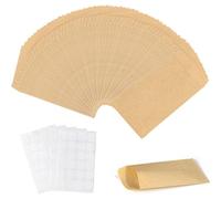 Mevronisshop-Lot De 100 Petits Sachets Plats Marron - Mini Sacs En Papier Kraft Pour Cadeaux D'invités, Bijoux, Bonbons, Cartes De Noël, Pièces De Monnaie (9 X 13 Cm)