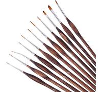 Mevronisshop-Lot De 11 Pinceaux De Peinture Fins Pour Acrylique, Aquarelle, Miniatures, Modèle, Warhammer 40 K Idéal Pour Les Pinceaux Fins, La Peinture Par Numéros, Les Pinceaux Miniatures, Les Pe
