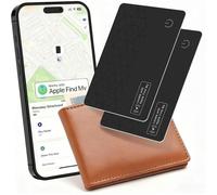 MEVRONISSHOP-Lot de 2 Carte Air Smart Tag Wallet Tracker Ultra-Fine 1,6mm, Certifié iOS MiFi Tracker Card Rechargeable Compatible avec iOS Find My, Carte Portefeuille Localisateur pour Clés,Bagages,P