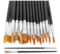 Mevronisshop-Lot De 30 Pinceaux De Peinture, Petits Pinceaux Plats Et Ronds Pointus En Nylon, Pinceaux À Poils En Nylon, Pinceaux De Peinture Acrylique Pour Enfants Pour Peinture Acrylique, À L'huile