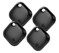 MEVRONISSHOP-Lot de 4 Android Smart Tag, Rechargeable Smart Tag, Compatible avec Google Mon Appareil Trouver l'application Android Uniquement pour Clés, Portables, Valises, Portefeuilles, Noir