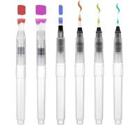 Mevronisshop-Lot De 6 Pinceaux À Eau - Avec Réservoir - Pour Aquarelle - Rechargeable - Peinture