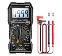 MEVRONISSHOP-Multimètre numérique 600 V, voltmètre, testeur de continuité, avec support pliable et câbles pour tension CA/CC, courant CC, résistance, diode