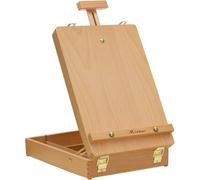 Mevronisshop-Peinture Chevalet De Table, Boîte De Stockage Pour Art Supplies, Chevalet En Bois De Haute Qualité, Boîte À Croquis De Bureau Réglable Pour Débutants Artistes Étudiants