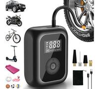 Mevronisshop-Pompe À Air Pour Schrad Compresseur À Air Portatif 6000mah, Mini Gonfleur Electrique 10,3bar/ 150psi, Gonfleur Pneu Voiture Avec Affichage Numérique Et Lumière Led Et 4 Modes Pour
