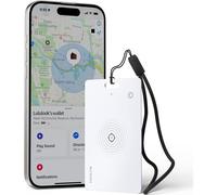 MEVRONISSHOP-Portefeuille Mince Air Tag Card pour Apple Find My (iOS Uniquement, Pas pour Android), Bluetooth Wallet Tracker pour iProducts Où se Trouve l'application, IP68 étanche, Blanche