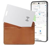 MEVRONISSHOP-Portefeuille tracker android, 1,6 mm ultra fine tracker karte android, rechargeable sans câble, IP68 imperméable Compatible avec Google `¿Trouver mon appareil¿` pour remorques pour bagag