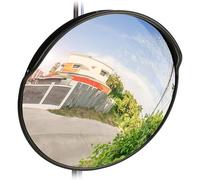 Mevronisshop-Relaxdays 10028415 Miroir De Circulation 60 Cm, Professionnel, Résistant Aux Intempéries, Solide, Intérieur Et Extérieur, Noir