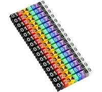 MEVRONISSHOP-Repere Fil Electrique, Numéro de Fil, Clips de Câble Colorés, Numérique 0-9 Numéros de Fil Autocollants Marqueur de Câble, Jeu de Marqueurs de Câble de Tube pour Marqueurs de Câble (150P