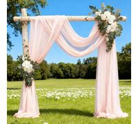 Mevronisshop-Rideau En Tulle Rose, 500x160cm Arche Tenture Mariage, Voilage Rose, Rose Tissu Drapé Arche Rideaux, Toile Plafond Swag Décorations Pour Décoration De Mariage Cérémonie Fête Rideau De Ga