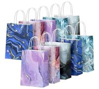 Mevronisshop-Sac Cadeau Kraft Petit - 10 Pièces Pochette Papier Cadeau Anniversaire Avec Anse, Sachet Paquet Cadeaux Différentes Couleurs Pour Garçons Filles Noël Fête Anniversaire, Mariage¿Marbre Co