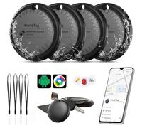 MEVRONISSHOP-Smart Tag Android, Localisateur D¿Objets Bluetooth Traceur Compatible avec «Google Find Hub» (Android Seulement), Batterie Remplaçable Tag Traceur GPS Keyfiner pour Clés/Bagages/Sac à Ma