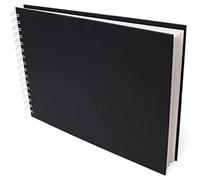 Mevronisshop-Studio - Carnet De Croquis A4 À Reliure Spirale - Paysage - 96 Côtés/48 Pages De Papier Cartouche 170gsm - Carnet De Croquis Cartonné Noir